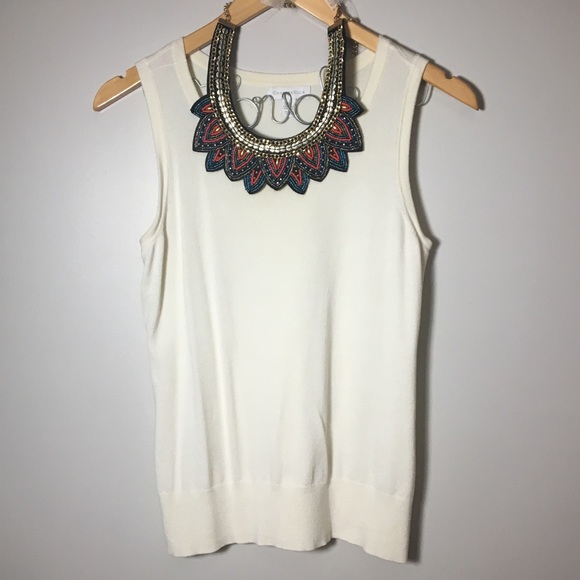Charter Club Tops - Cream Tank Sweater